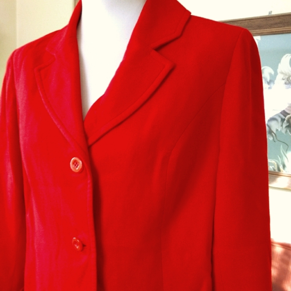 Vintage Pendleton Wool Jacket.  Bright Red.